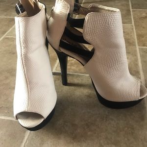 Charlotte Russe White bootie heels